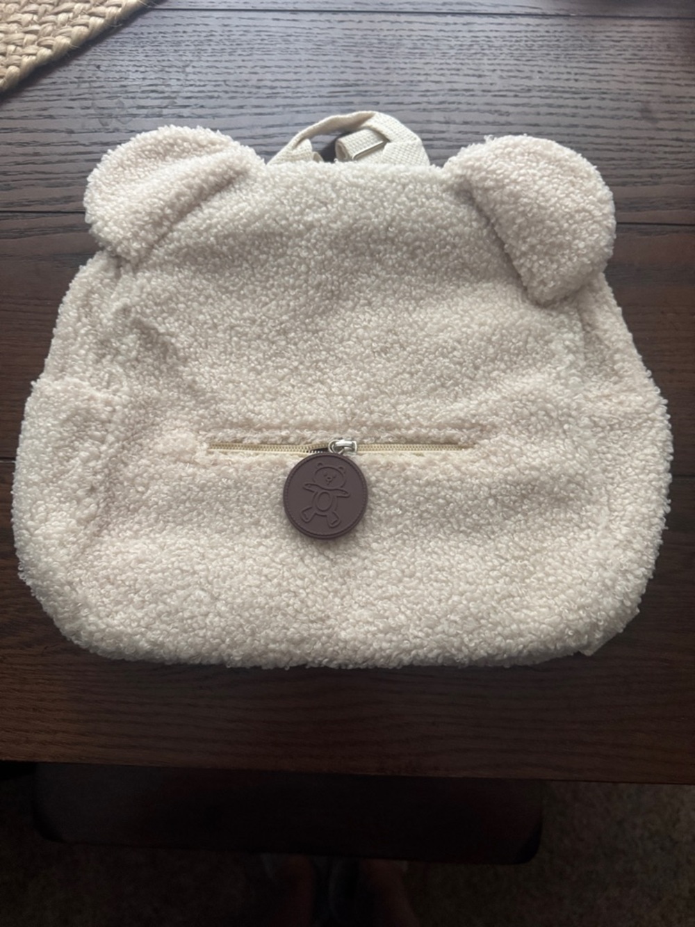 Plush Teddy-Ear Cream Backpack